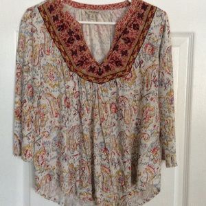 Lucky Brand Embroidered Top
